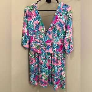 VGUC Lilly Pulitzer V-Neck Dress Romper XL - Worn Once